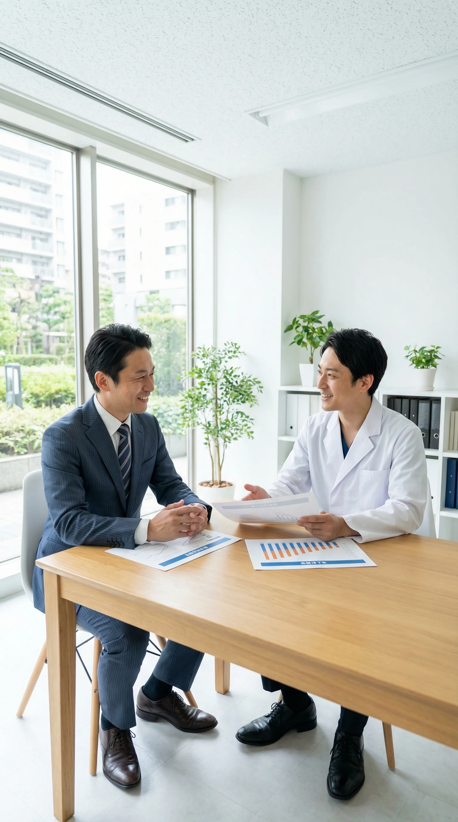 税理士と医師の面談風景