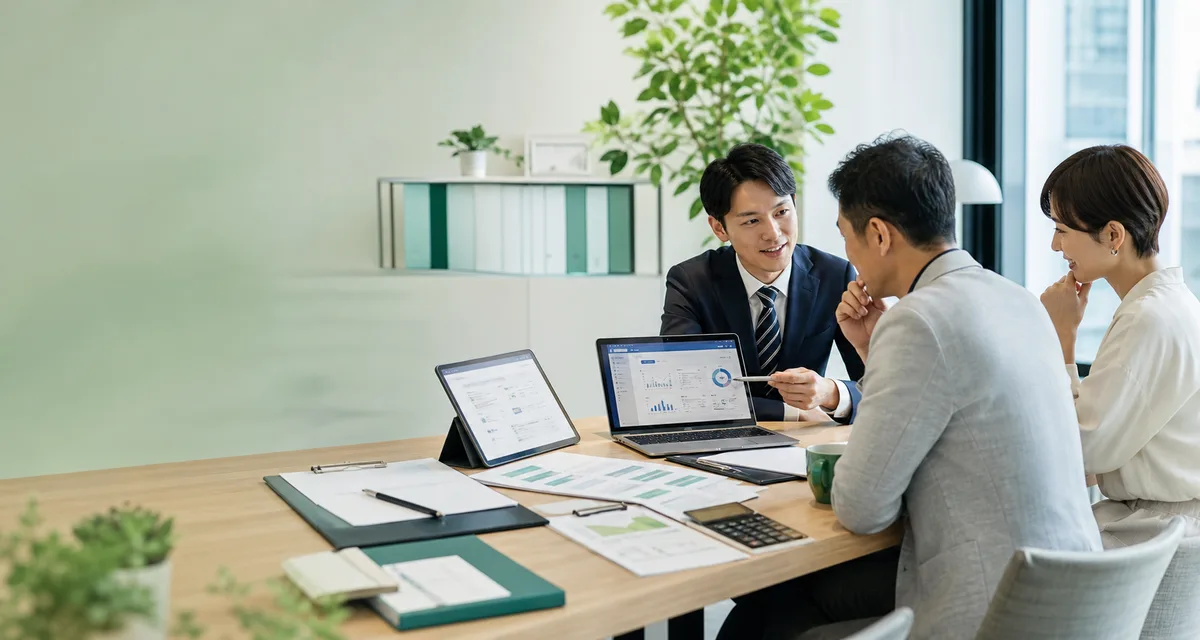 経理・税務・AI・医療業務を横断して診断する相談風景
